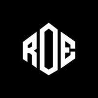 ROE letter logo design with polygon shape. ROE polygon and cube shape logo design. ROE hexagon vector logo template white and black colors. ROE monogram, business and real estate logo.