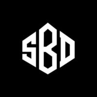 SBD letter logo design with polygon shape. SBD polygon and cube shape logo design. SBD hexagon vector logo template white and black colors. SBD monogram, business and real estate logo.