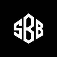 SBB letter logo design with polygon shape. SBB polygon and cube shape logo design. SBB hexagon vector logo template white and black colors. SBB monogram, business and real estate logo.