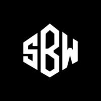 SBW letter logo design with polygon shape. SBW polygon and cube shape logo design. SBW hexagon vector logo template white and black colors. SBW monogram, business and real estate logo.