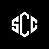 diseño de logotipo de letra scc con forma de polígono. diseño de logotipo de forma de cubo y polígono scc. plantilla de logotipo de vector hexagonal scc colores blanco y negro. monograma scc, logotipo empresarial y inmobiliario.