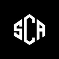 SCA letter logo design with polygon shape. SCA polygon and cube shape logo design. SCA hexagon vector logo template white and black colors. SCA monogram, business and real estate logo.