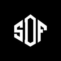 diseño de logotipo de letra sdf con forma de polígono. Diseño de logotipo en forma de cubo y polígono sdf. plantilla de logotipo vectorial hexagonal sdf colores blanco y negro. monograma sdf, logotipo empresarial y inmobiliario. vector