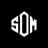 diseño de logotipo de letra sdm con forma de polígono. diseño de logotipo en forma de cubo y polígono sdm. plantilla de logotipo vectorial hexagonal sdm colores blanco y negro. monograma sdm, logotipo empresarial y inmobiliario. vector