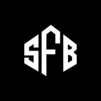 SFB letter logo design with polygon shape. SFB polygon and cube shape logo design. SFB hexagon vector logo template white and black colors. SFB monogram, business and real estate logo.