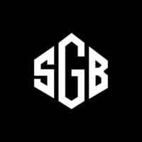 SGB letter logo design with polygon shape. SGB polygon and cube shape logo design. SGB hexagon vector logo template white and black colors. SGB monogram, business and real estate logo.