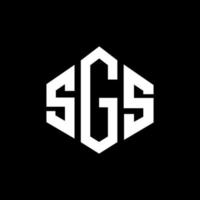 SGS letter logo design with polygon shape. SGS polygon and cube shape logo design. SGS hexagon vector logo template white and black colors. SGS monogram, business and real estate logo.