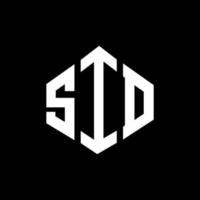 SID letter logo design with polygon shape. SID polygon and cube shape logo design. SID hexagon vector logo template white and black colors. SID monogram, business and real estate logo.