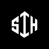 SIH letter logo design with polygon shape. SIH polygon and cube shape logo design. SIH hexagon vector logo template white and black colors. SIH monogram, business and real estate logo.