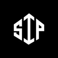 diseño de logotipo de letra sorbo con forma de polígono. sip polígono y diseño de logotipo en forma de cubo. sip hexagon vector logo plantilla colores blanco y negro. sip monograma, logotipo empresarial e inmobiliario.