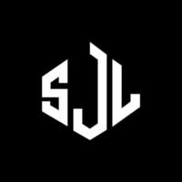 SJL letter logo design with polygon shape. SJL polygon and cube shape logo design. SJL hexagon vector logo template white and black colors. SJL monogram, business and real estate logo.