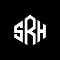 diseño de logotipo de letra srh con forma de polígono. diseño de logotipo en forma de cubo y polígono srh. srh hexágono vector logo plantilla colores blanco y negro. monograma srh, logotipo empresarial y inmobiliario.