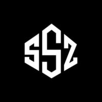 diseño de logotipo de letra ssz con forma de polígono. diseño de logotipo en forma de cubo y polígono ssz. Plantilla de logotipo vectorial hexagonal ssz colores blanco y negro. monograma ssz, logotipo empresarial y inmobiliario. vector