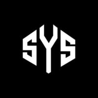 diseño de logotipo de letra sys con forma de polígono. diseño de logotipo de forma de cubo y polígono sys. sys hexágono vector logo plantilla colores blanco y negro. monograma sys, logotipo empresarial y inmobiliario.