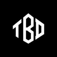 diseño de logotipo de letra tbd con forma de polígono. diseño de logotipo en forma de cubo y polígono tbd. tbd hexágono vector logo plantilla colores blanco y negro. monograma tbd, logotipo comercial e inmobiliario.