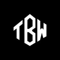 TBW letter logo design with polygon shape. TBW polygon and cube shape logo design. TBW hexagon vector logo template white and black colors. TBW monogram, business and real estate logo.