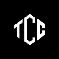 diseño de logotipo de letra tcc con forma de polígono. diseño de logotipo de forma de cubo y polígono tcc. plantilla de logotipo vectorial hexagonal tcc colores blanco y negro. monograma tcc, logotipo empresarial y inmobiliario. vector
