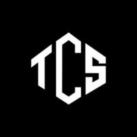 TCS letter logo design with polygon shape. TCS polygon and cube shape logo design. TCS hexagon vector logo template white and black colors. TCS monogram, business and real estate logo.