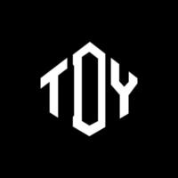 diseño de logotipo de letra tdy con forma de polígono. diseño de logotipo en forma de cubo y polígono tdy. tdy hexágono vector logo plantilla colores blanco y negro. monograma tdy, logotipo comercial e inmobiliario.