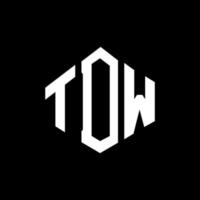 TDW letter logo design with polygon shape. TDW polygon and cube shape logo design. TDW hexagon vector logo template white and black colors. TDW monogram, business and real estate logo.