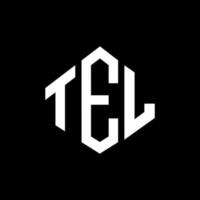 diseño de logotipo de letra tel con forma de polígono. diseño de logotipo de forma de cubo y polígono de tel. tel hexagon vector logo plantilla colores blanco y negro. monograma de tel, logo comercial y de bienes raíces.