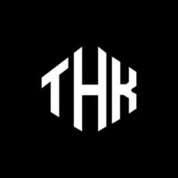 diseño de logotipo de letra thk con forma de polígono. gracias al diseño del logotipo en forma de polígono y cubo. thk hexágono vector logo plantilla colores blanco y negro. thk monograma, logotipo empresarial y inmobiliario.