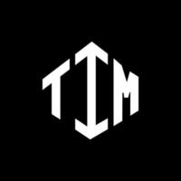 diseño de logotipo de letra tim con forma de polígono. tim polígono y diseño de logotipo en forma de cubo. tim hexagon vector logo plantilla colores blanco y negro. monograma de tim, logotipo empresarial y inmobiliario.