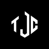 TJC letter logo design with polygon shape. TJC polygon and cube shape logo design. TJC hexagon vector logo template white and black colors. TJC monogram, business and real estate logo.