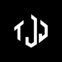 diseño de logotipo de letra tjj con forma de polígono. diseño de logotipo en forma de cubo y polígono tjj. tjj hexágono vector logo plantilla colores blanco y negro. monograma tjj, logotipo empresarial y inmobiliario.