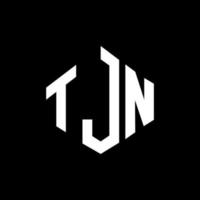 TJN letter logo design with polygon shape. TJN polygon and cube shape logo design. TJN hexagon vector logo template white and black colors. TJN monogram, business and real estate logo.