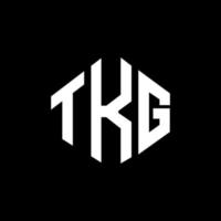 TKG letter logo design with polygon shape. TKG polygon and cube shape logo design. TKG hexagon vector logo template white and black colors. TKG monogram, business and real estate logo.