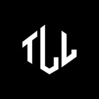 diseño de logotipo de letra tll con forma de polígono. diseño de logotipo en forma de cubo y polígono tll. tll hexágono vector logo plantilla colores blanco y negro. monograma tll, logotipo empresarial y inmobiliario.