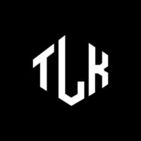 diseño de logotipo de letra tlk con forma de polígono. diseño de logotipo en forma de cubo y polígono tlk. tlk hexágono vector logo plantilla colores blanco y negro. monograma tlk, logotipo comercial y inmobiliario.