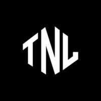 TNL letter logo design with polygon shape. TNL polygon and cube shape logo design. TNL hexagon vector logo template white and black colors. TNL monogram, business and real estate logo.