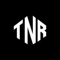 TNR letter logo design with polygon shape. TNR polygon and cube shape logo design. TNR hexagon vector logo template white and black colors. TNR monogram, business and real estate logo.