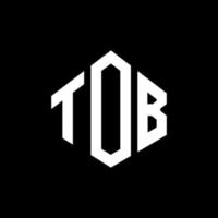 TOB letter logo design with polygon shape. TOB polygon and cube shape logo design. TOB hexagon vector logo template white and black colors. TOB monogram, business and real estate logo.