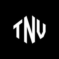 TNV letter logo design with polygon shape. TNV polygon and cube shape logo design. TNV hexagon vector logo template white and black colors. TNV monogram, business and real estate logo.