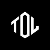 TOL letter logo design with polygon shape. TOL polygon and cube shape logo design. TOL hexagon vector logo template white and black colors. TOL monogram, business and real estate logo.