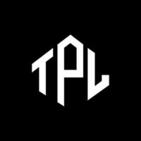TPL letter logo design with polygon shape. TPL polygon and cube shape logo design. TPL hexagon vector logo template white and black colors. TPL monogram, business and real estate logo.
