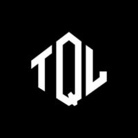 TQL letter logo design with polygon shape. TQL polygon and cube shape logo design. TQL hexagon vector logo template white and black colors. TQL monogram, business and real estate logo.