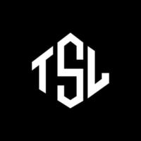 TSL letter logo design with polygon shape. TSL polygon and cube shape logo design. TSL hexagon vector logo template white and black colors. TSL monogram, business and real estate logo.