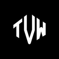 diseño de logotipo de letra tvw con forma de polígono. tvw polígono y diseño de logotipo en forma de cubo. tvw hexágono vector logo plantilla colores blanco y negro. monograma tvw, logotipo comercial y inmobiliario.