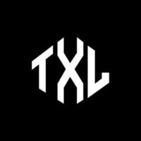 TXL letter logo design with polygon shape. TXL polygon and cube shape logo design. TXL hexagon vector logo template white and black colors. TXL monogram, business and real estate logo.