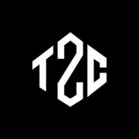 TZC letter logo design with polygon shape. TZC polygon and cube shape logo design. TZC hexagon vector logo template white and black colors. TZC monogram, business and real estate logo.