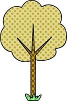 quirky comic book style cartoon tree vector