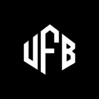 diseño de logotipo de letra ufb con forma de polígono. diseño de logotipo de forma de cubo y polígono ufb. plantilla de logotipo vectorial hexagonal ufb colores blanco y negro. monograma ufb, logotipo empresarial y inmobiliario. vector