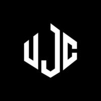 diseño de logotipo de letra ujc con forma de polígono. diseño de logotipo en forma de cubo y polígono ujc. ujc hexágono vector logo plantilla colores blanco y negro. Monograma ujc, logo comercial e inmobiliario.