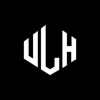 ULH letter logo design with polygon shape. ULH polygon and cube shape logo design. ULH hexagon vector logo template white and black colors. ULH monogram, business and real estate logo.