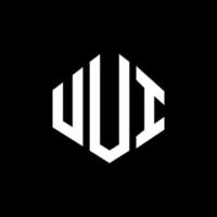 diseño de logotipo de letra uui con forma de polígono. uui polígono y diseño de logotipo en forma de cubo. uui hexágono vector logo plantilla colores blanco y negro. monograma uui, logotipo empresarial y inmobiliario.