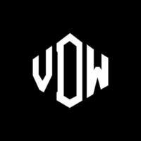 diseño de logotipo de letra vdw con forma de polígono. vdw polígono y diseño de logotipo en forma de cubo. vdw hexágono vector logo plantilla colores blanco y negro. monograma vdw, logotipo comercial e inmobiliario.